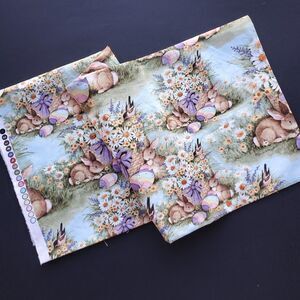 1 Yard Easter Basket Fabric By Susan Winget 36 x 44 inch CP56548 Rabbits Eggs